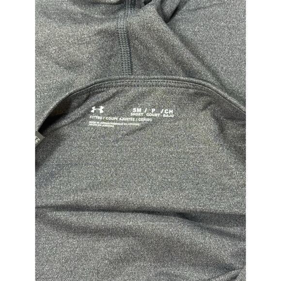 Under Armour Leggings Women's Size SM Short Meridian Fitted High Rise Ankle Gray - Picture 3 of 7
